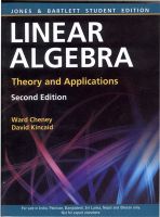 Linear Algebra Theory and Applications 2 edition